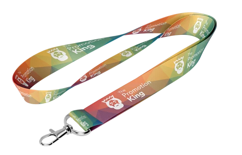 Custom full-color dye sublimation lanyard with printed logo